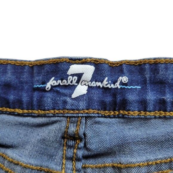 7 for all Mankind distressed denim shorts 14 - Picture 3 of 4